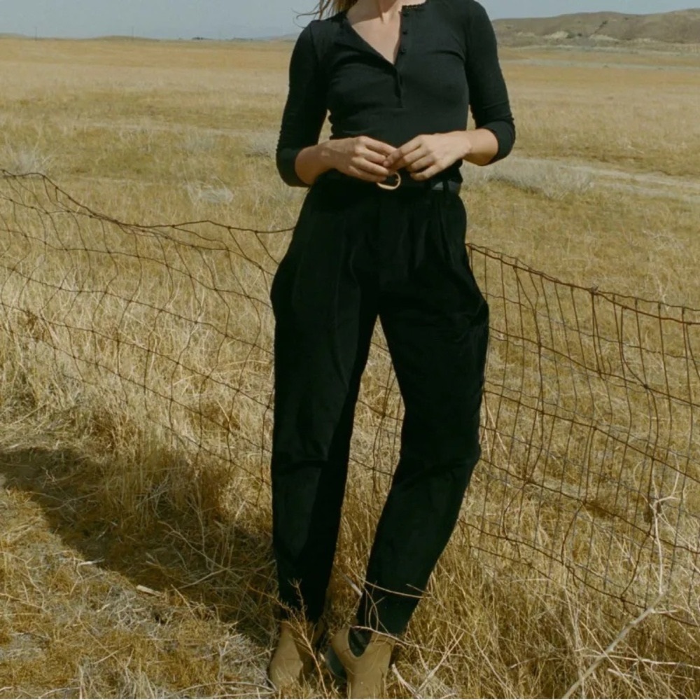Doen Nelda Black Corduroy Pants
